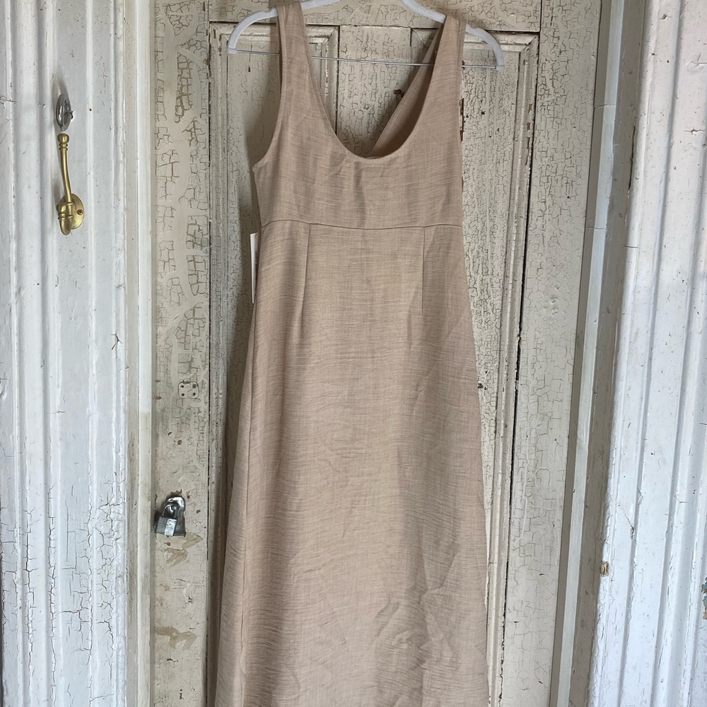 Blue Blush tie front button front midi dress BD9146 - Picture 7 of 12